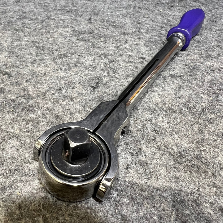 ▼スナップオン/Snap-on 3/8drスイべルヘッドラチェット 差込角:3/8 FHNFD100 旧グリップ ダークパープル【桶川店】