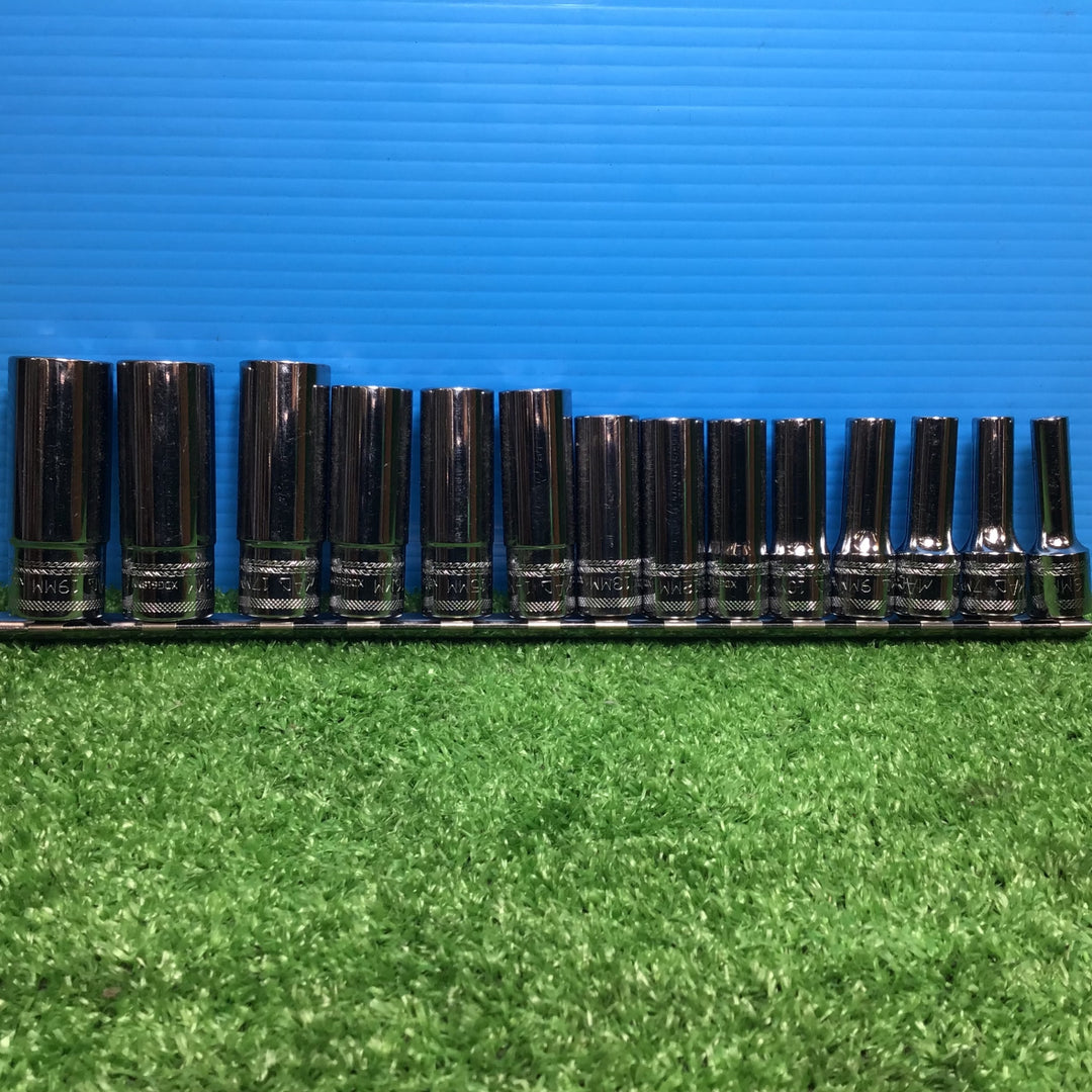 【中古品】マックツール(MACTOOLS) 3/8sqソケットセット SXGM146BR 6㎜~19㎜ 14個セット【岩槻店】