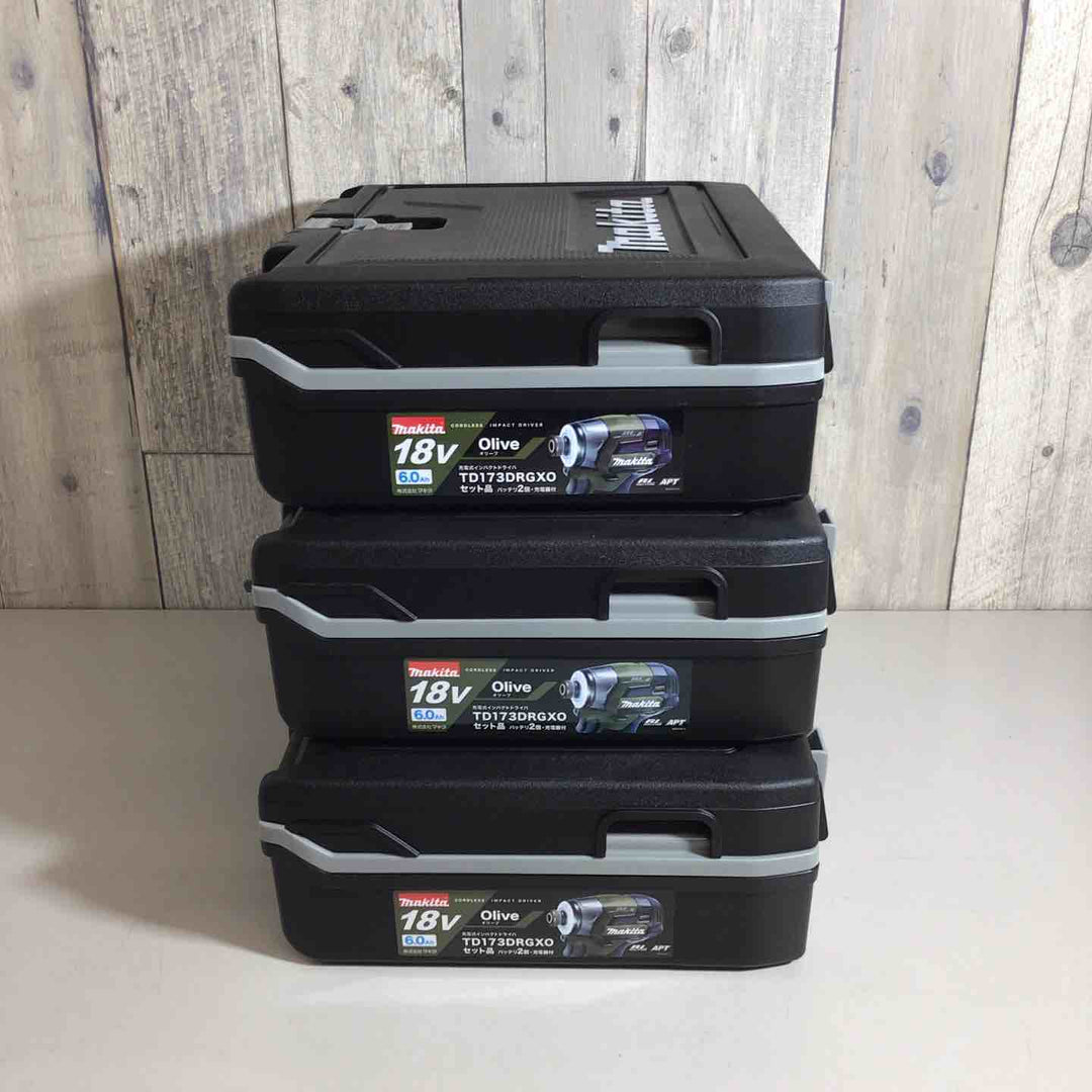 【未使用品】マキタ(makita) コードレスインパクトドライバー TD173DRGXO 3台セット オリーブ【戸田店】