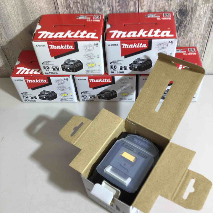★純正品★【未使用品】マキタ(makita) リチウムイオンバッテリー 18V/6.0Ah BL1860B 6個セット【戸田店】
