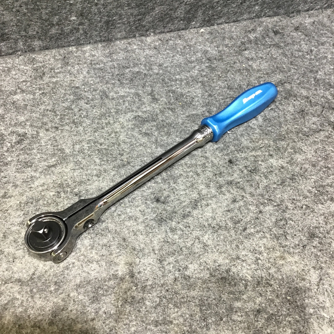 ▼スナップオン/Snap-on 3/8drスイべルヘッドラチェット 差込角:3/8 FHNFD100 旧グリップ パールブルー【桶川店】