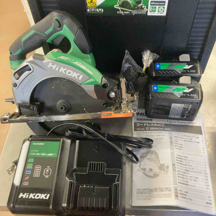 【未使用】ハイコーキ(HIKOKI ※旧:日立工機) コードレス丸のこ C3606DA(SK)(2XPS)【草加店】