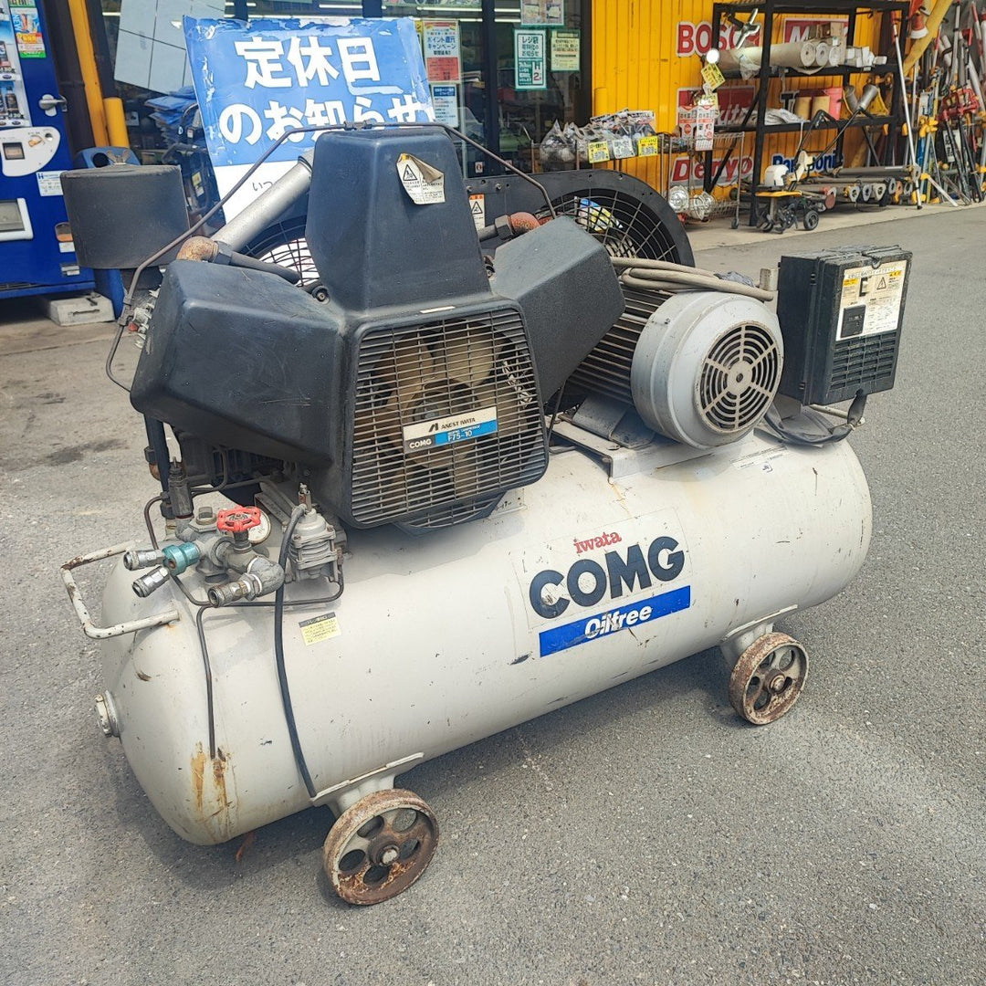 【現状品・店頭受取り限定】アネスト岩田 iwata 10馬力オイルフリーコンプレッサー TFD75-10【桶川店】
