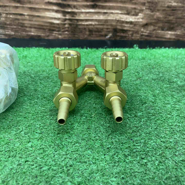 SUN/サン 二又バルブ 可燃ガスアセチレン用・酸素用セット YB-1×2、YB-2【川越店】