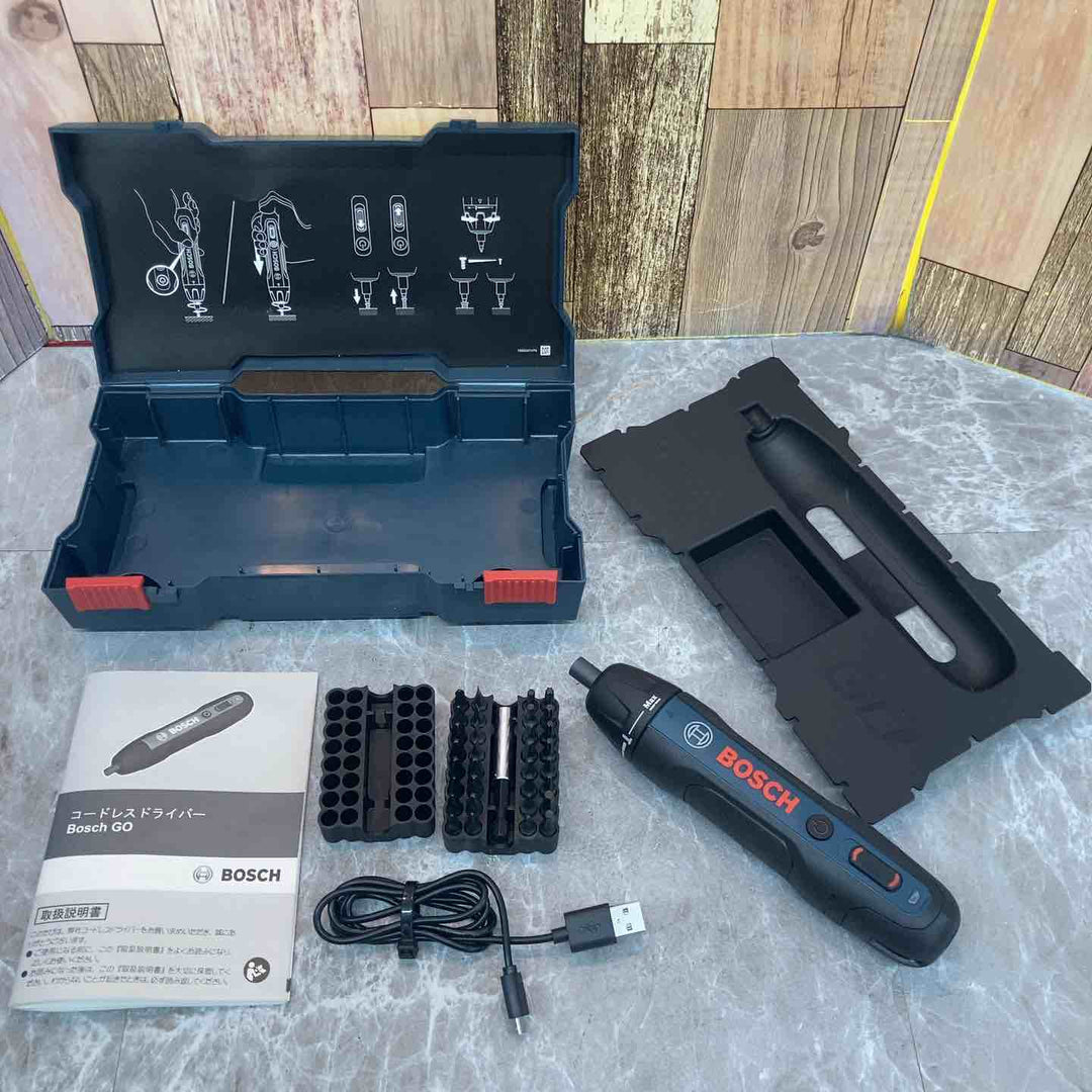 ◇ボッシュ(BOSCH) 3.6Vコードレスドライバー (ドライバービット・キャリングケース・充電コード付き)Bosch GO【八潮店】
