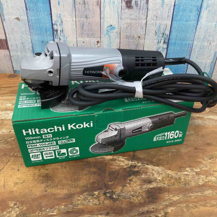 ◇ハイコーキ(HIKOKI ※旧:日立工機) 100mm ディスクラインダー 低速高トルク形 3P可倒式プラグ付 PDH-100J(E)【柏店】