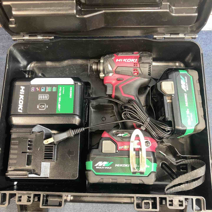 【中古品】★ハイコーキ コードレスインパクトドライバー WH36DC 充電器 バッテリー2個 (BSL36A18Xｘ2個)【八潮店】