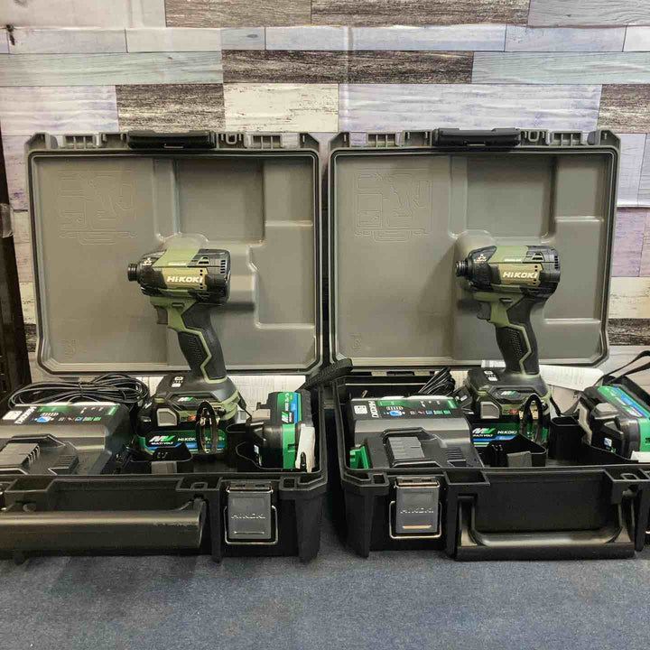 【未使用品】2台セット Hikoki ハイコーキ WH36DD(2XHGSZ) フォレストグリーン 36V コードレスインパクトドライバ【八潮店】