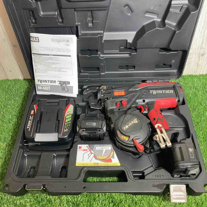 ★マックス(MAX) 鉄筋結束機 ツインタイア RB-442T-B2C/1450A 充電器、バッテリー2個付き、1450と1440付属【戸田店】