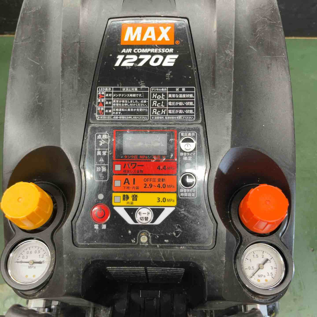 ★マックス(MAX) エアコンプレッサー AK-HL1270E_ブラック　満タン時間5分40秒【戸田店】