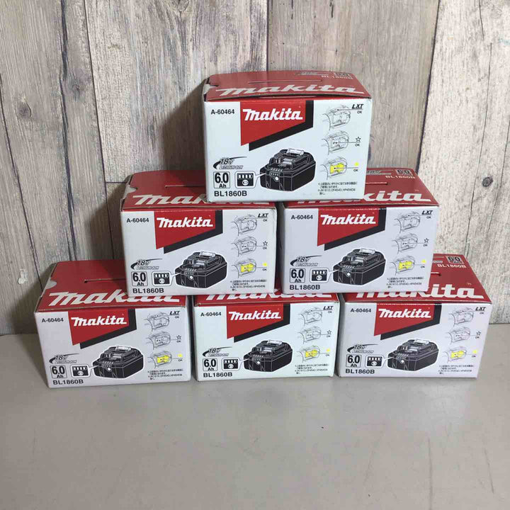 【未使用品】 純正 マキタ makita リチウムイオンバッテリー 18V/6.0Ah BL1860B 6個 バッテリー 純正品 18V 【戸田店】