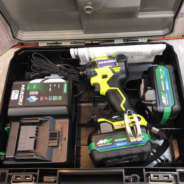 【未使用品】ハイコーキ Hikoki 36V コードレスインパクトドライバ スパイダーイエロー WH36DD(2XHYSZ) 2台セット【八潮店】