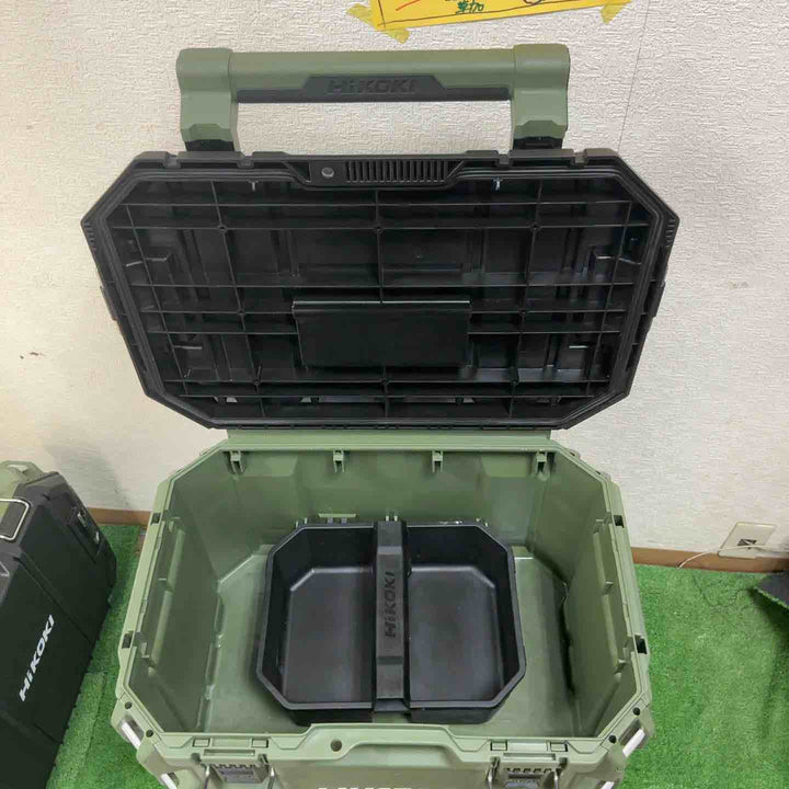 【店頭受取り限定】HiKOKI(ハイコーキ) マルチクルーザー キャリーボックス 工具箱 防じん 耐水 IP65取得 外寸縦400×横560×高さ678mm 連結収納 0037-9487【草加店】