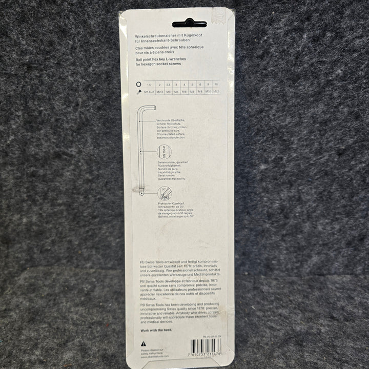 【美品】PB SWISS TOOLS ショートヘッド ロングボール六角レンチセット 2212LH-10CN【桶川店】