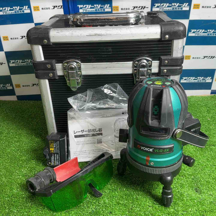 ◇VOICE レーザー墨出し器 グリーンレーザー VLG-8X【草加店】
