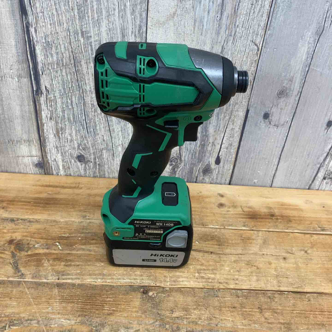 【中古品】 ハイコーキ(HIKOKI ※旧:日立工機) コードレスインパクトドライバー WH14DB(NN) バッテリー1個付属 【東大和店】