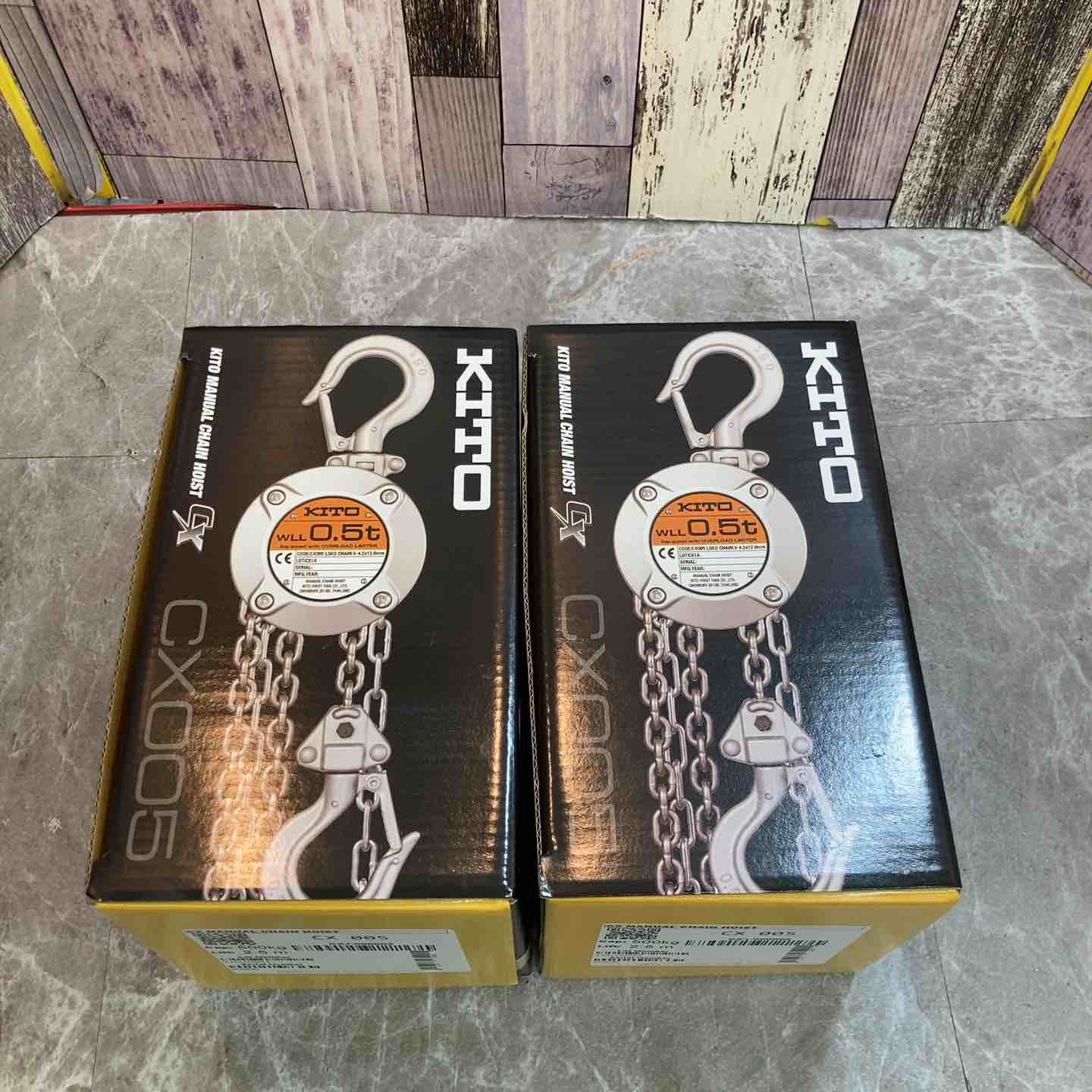 未使用品】2個セット KITO キトー チェーンブロック CX005 荷