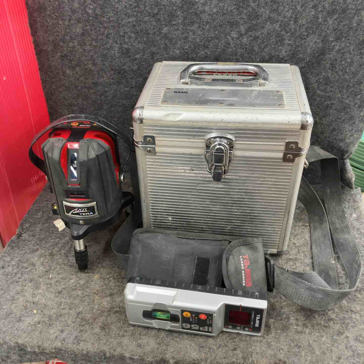 【現状品】◇タジマ(TAJIMA) レーザー墨出し器 AXIS TERA テラ KYR  矩・横・両縦 AXT-KYR 受光器付き。未校正【鴻巣店】