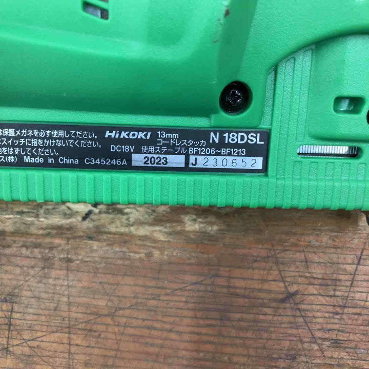 【中古品】◇ハイコーキ(HIKOKI ※旧:日立工機) コードレスタッカ本体のみ N18DSL(NN) CT線 バッテリー1個付属♪【柏店】