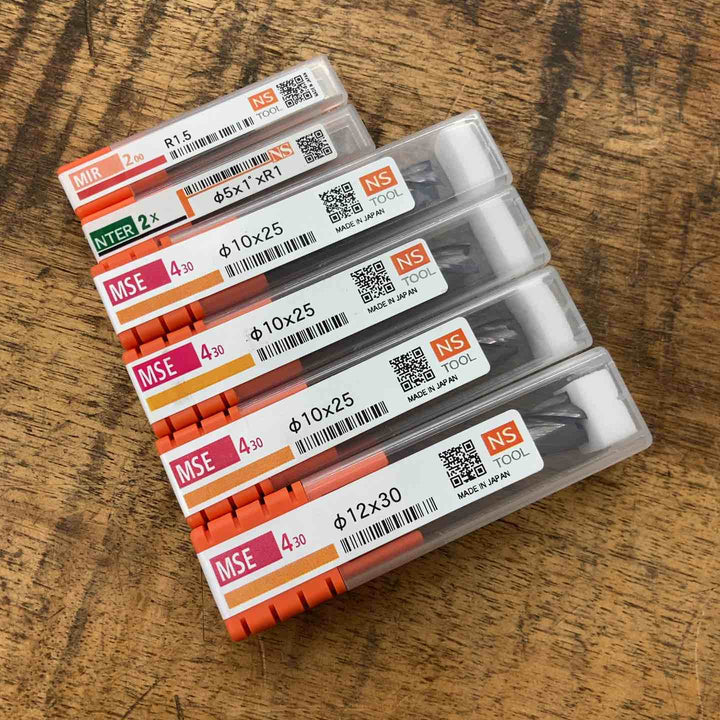 【未使用品】日進工具 NSTOOL エンドミル インナーRカッター MSE430×4 MIR200×1 NTER2X×1 6本セット【八潮店】