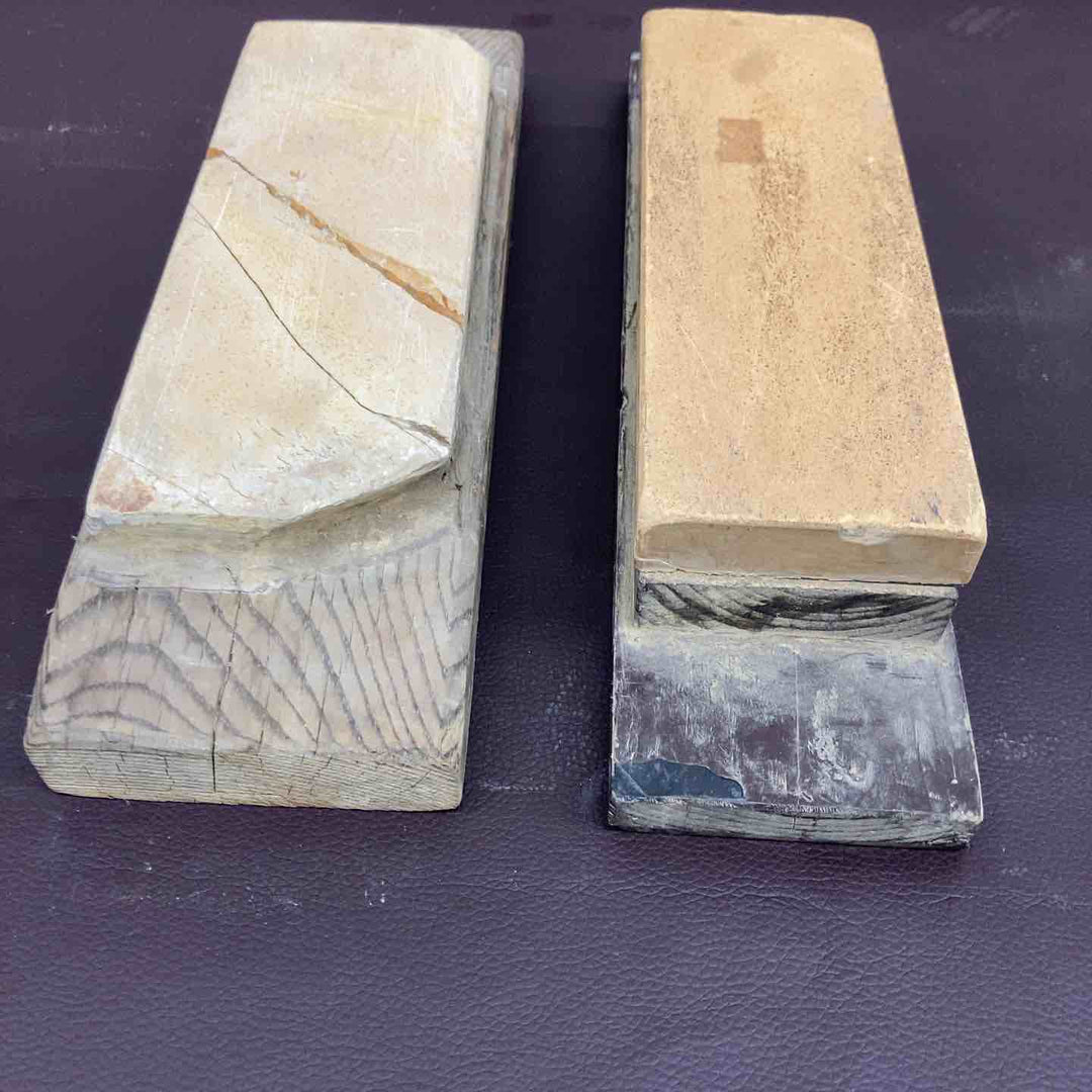 【超お得】 【まとめ売り】 【中古品】 天然砥石 台座付 中山産？ 重量1.8Kg(台座含む) 研ぎ 刃物 高級 【東大和店】