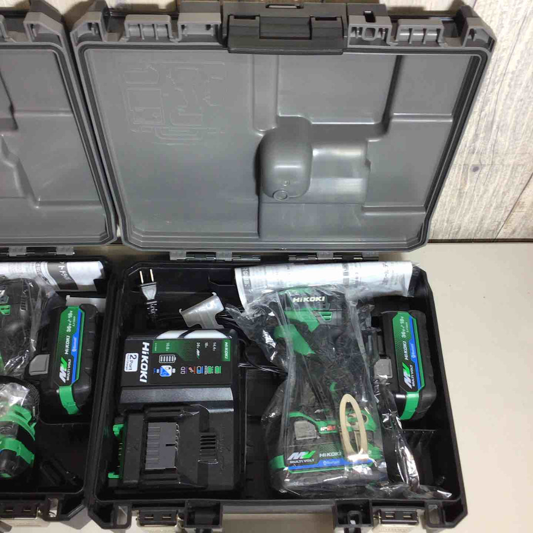【未使用品】 ハイコーキ HIKOKI 日立 コードレス インパクトドライバ アグレッシブグリーン WH36DD(2XHLSZ) 2台 フルセット インパクト グリーン 緑 純正 充電式 【戸田店】