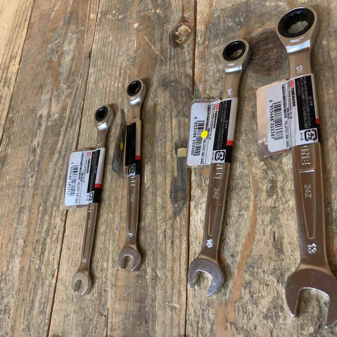 トネ(TONE) ラチェットメガネレンチ RM-07~17 首振 RMF-07~15 切替式 RMR-10~13 合計11本セット【所沢店】
