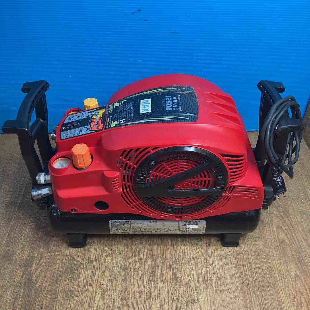 【現状品】★マックス(MAX) エアコンプレッサー AK-HL1250E_レッド 動作良好♪※備考欄参照※【岩槻店】
