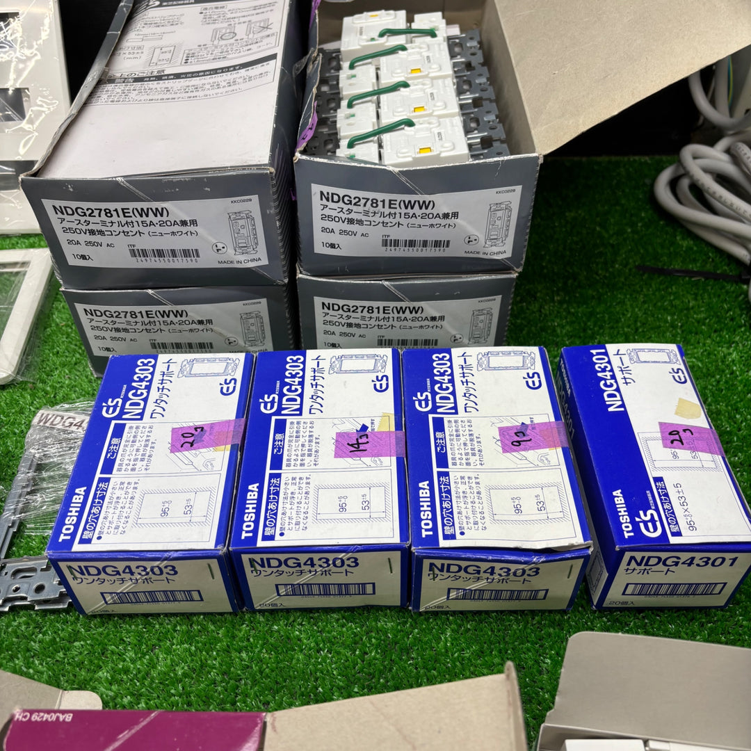 東芝 TOSHIBAスイッチ プレート コンセント など NDG2781E WDG5416 WDG5111 WDG1311 WDG1453など　約500個【電材館越谷店】