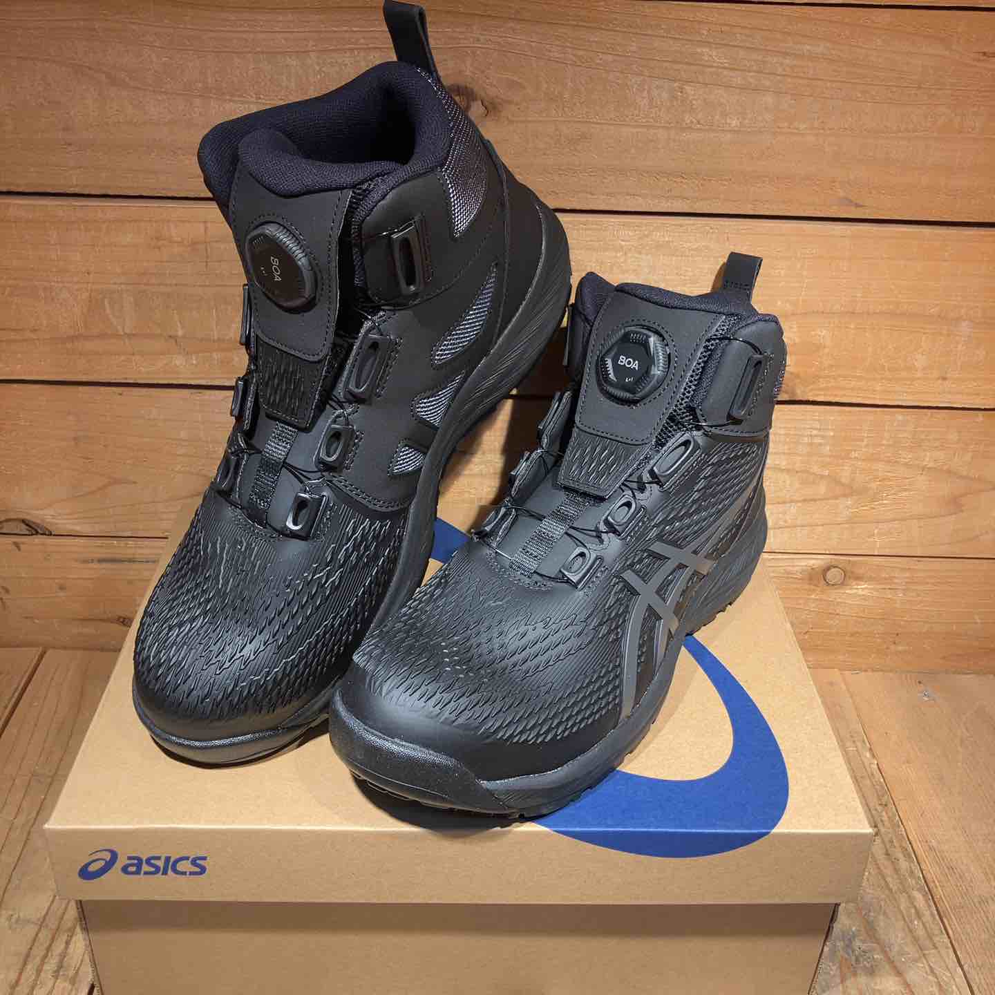 未使用品】◇[アシックス] 安全靴 ウィンジョブ CP122 BOA ブラック