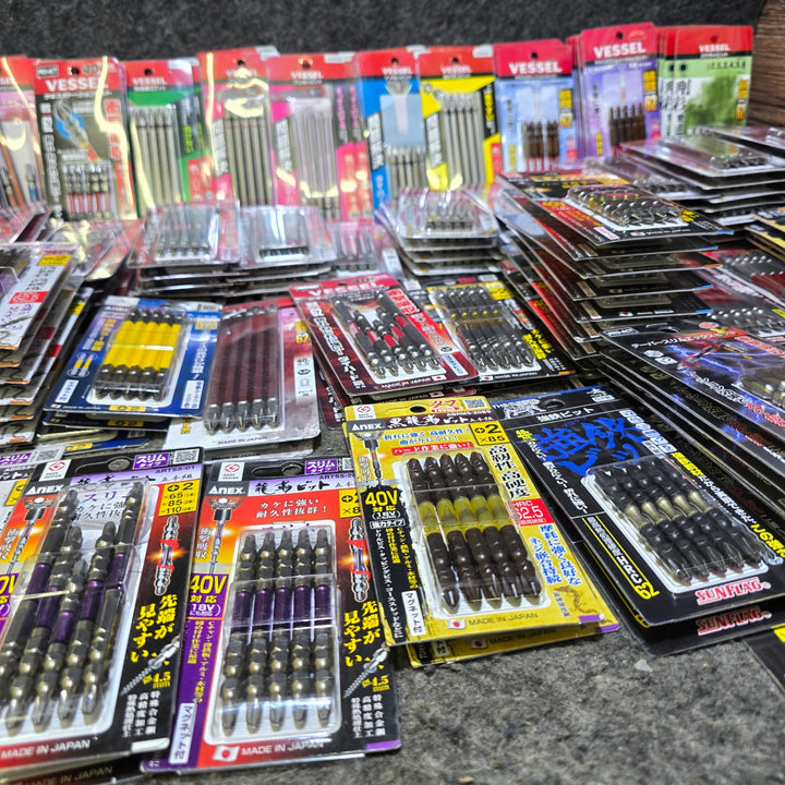 【未使用・大特価まとめ売り！】ビット5本入り 200パックまとめ売り 六角軸6.35mm インパクトドライバー用 メーカー・サイズ混合 約1000本【桶川店】