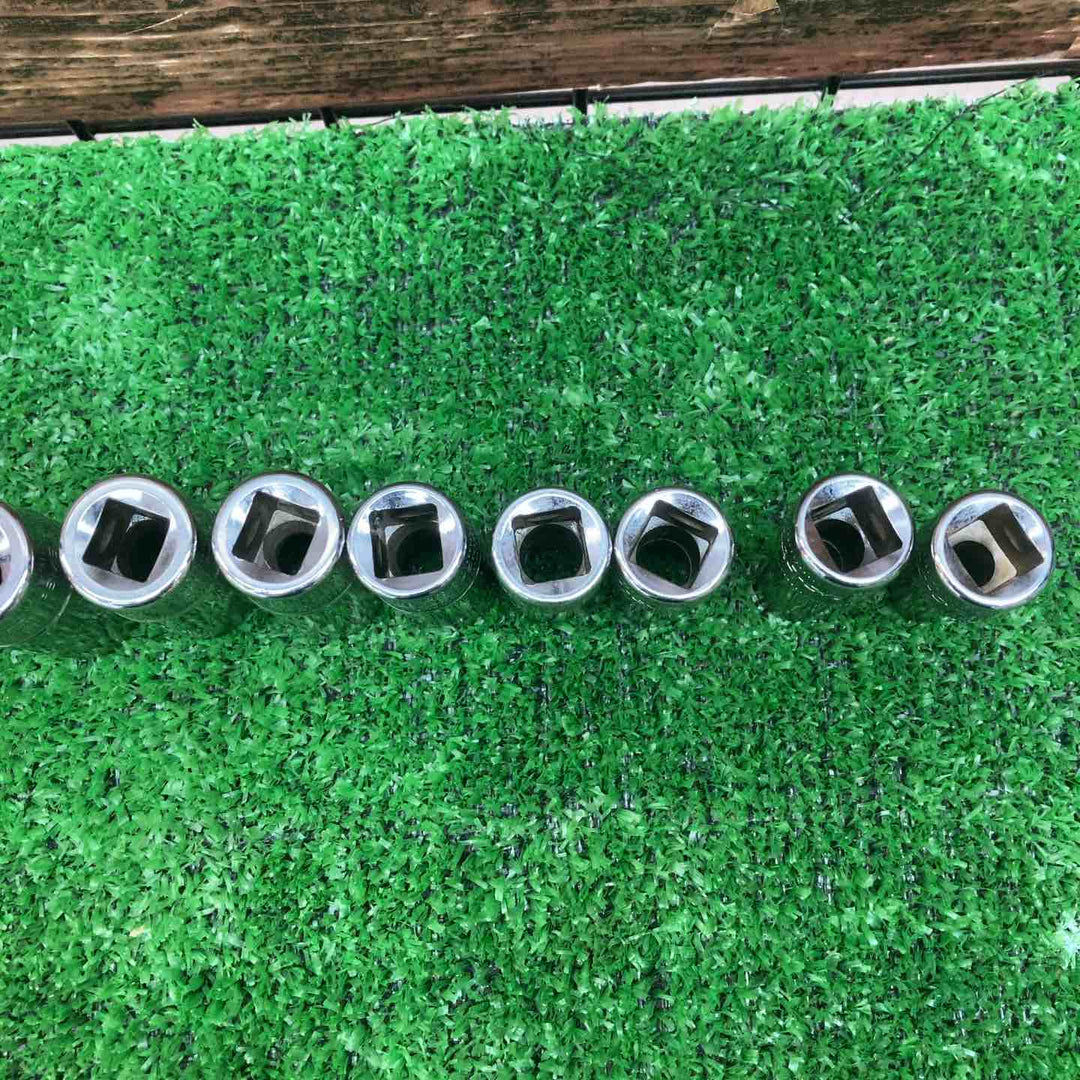 ▲スナップオン(Snap-on)セミディープソケット11点まとめ　FSMS19,18,17,16,15,14,13,12,11,9,8【川越店】