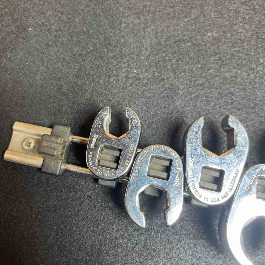 スナップオン Snap-on フレアナットレンチ 5本セット 10mm～19mm FRHM10～FRHM19 差込3/8 旧ロゴ クローフットレンチ ユニオンナットレンチ 【越谷店】