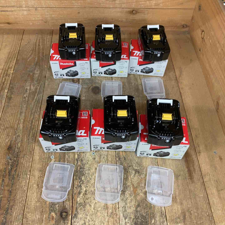 純正品 マキタ(makita) リチウムイオンバッテリー 18V/6.0Ah BL1860B 6個セット まとめ売り【所沢店】