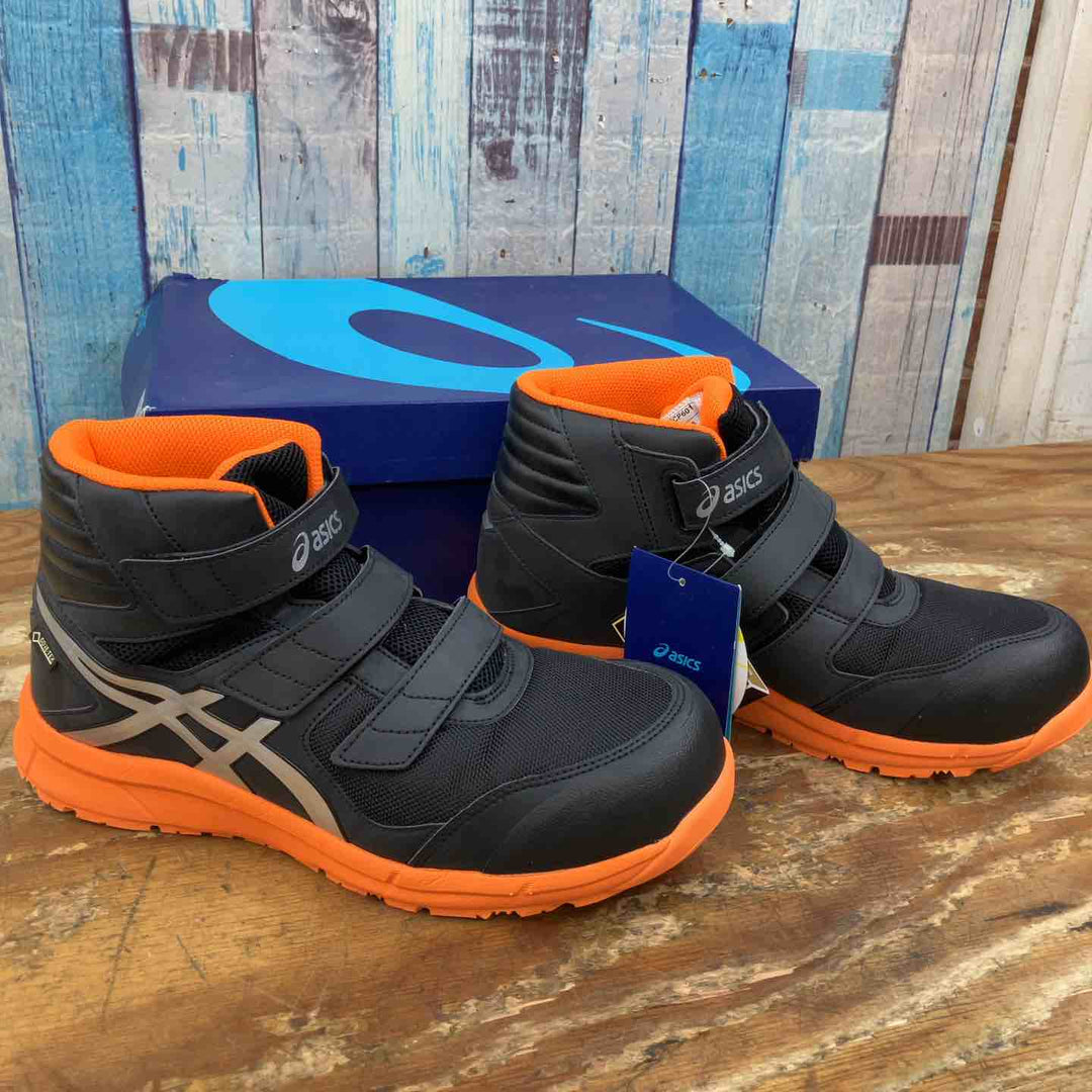 【未使用品】アシックス ウィンジョブ CP601 G-TX  ブラック×シルバー ハイカット 26.5cm【柏店】