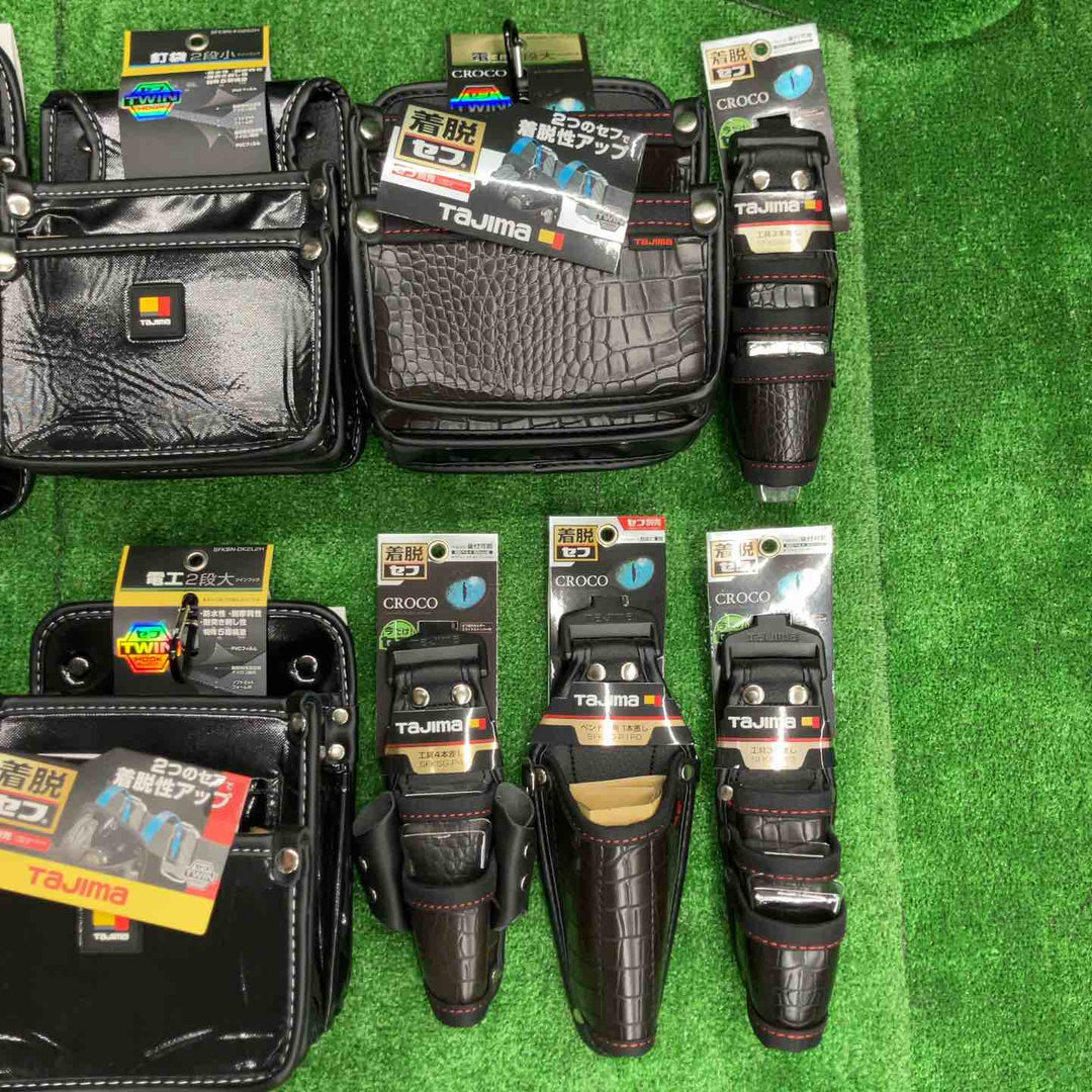 タジマ/Tajima セフシステム 腰袋 工具差し 9点まとめ CROCO クロコ セフツイン 釘袋 電工 2段 3段 【桶川店】