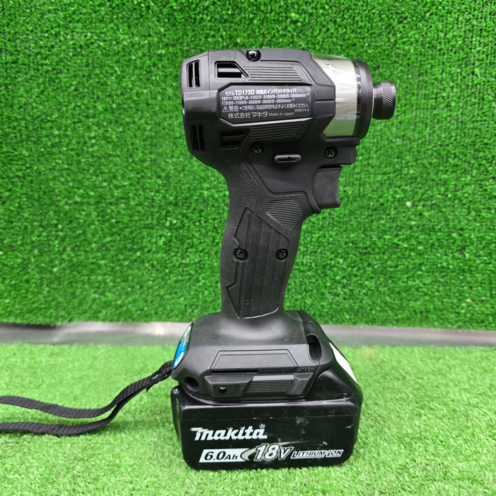 【未使用本体+中古18V 6.0Ahバッテリ(BL1860B)】マキタ(makita) コードレスインパクトドライバー TD173DZB【桶川店】