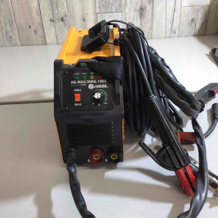 【中古品】電気溶接機 HAIGE 半自動溶接機 100V HG-MAG/MMA-100【戸田店】