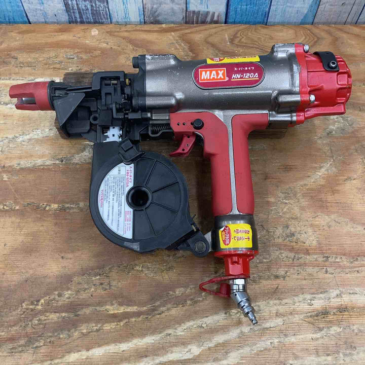 ◇マックス(MAX) 高圧コンクリート用エア釘打ち機 HN-120A グリップに落とせない汚れあり【柏店】