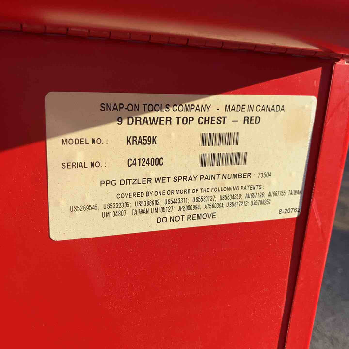 【中古品・店頭受取り限定】 スナップオン/Snap-on トップチェスト・KRA59K 【桶川店】