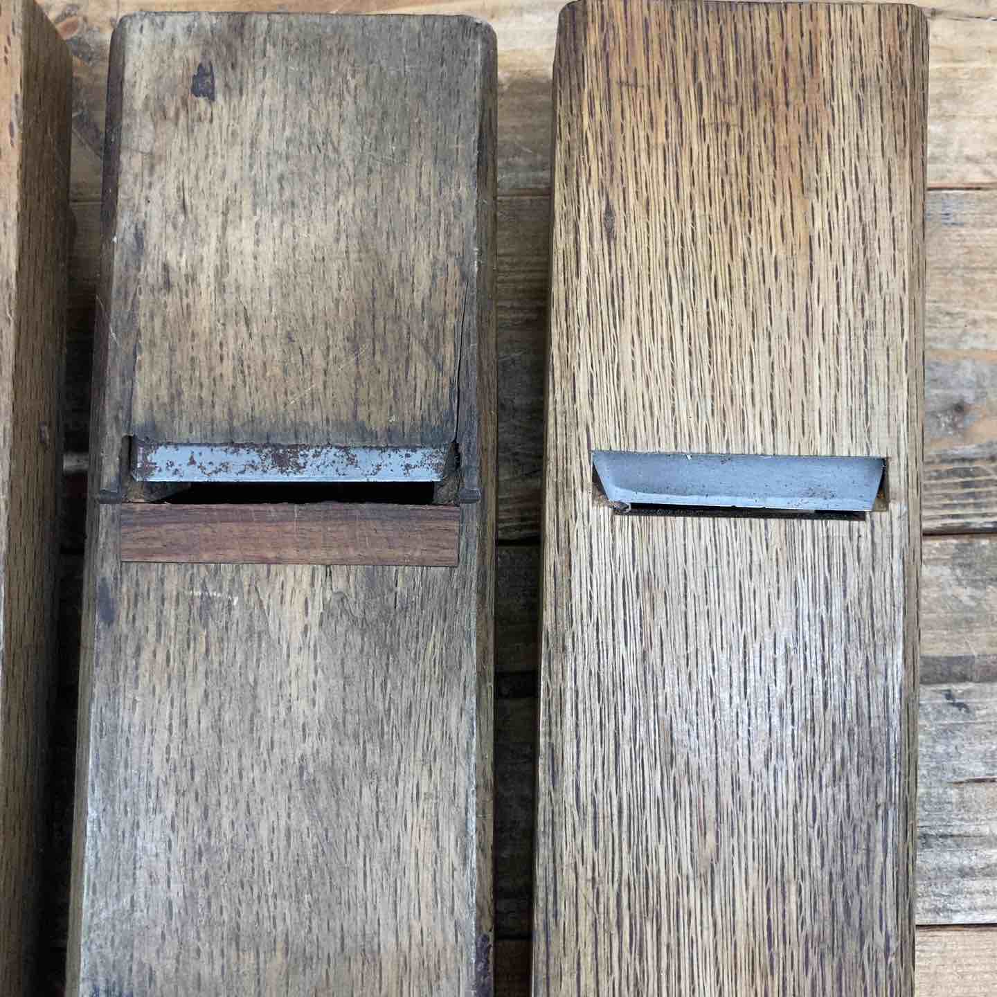 大工【古道具】２つセット 中古品】 寛近、正宗、ミキライト、秀光、千代之助、鉋5個セット