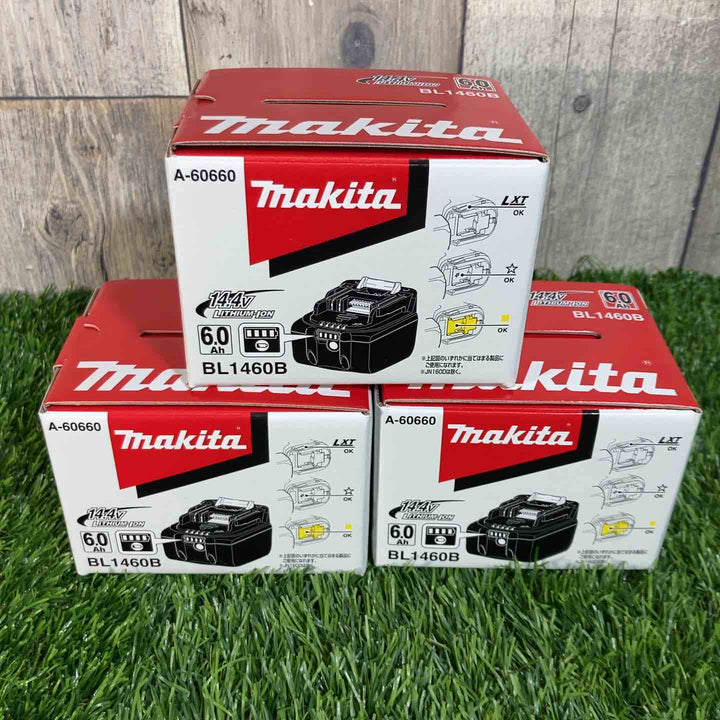 ▼マキタ(makita) リチウムイオンバッテリー 14.4V/6.0Ah BL1460B3個セット【戸田店】