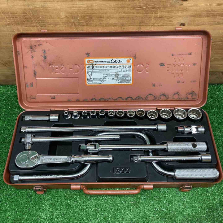 【中古品】 トネ/TONE 3/8” ソケットレンチセット 1500M 【鴻巣店】