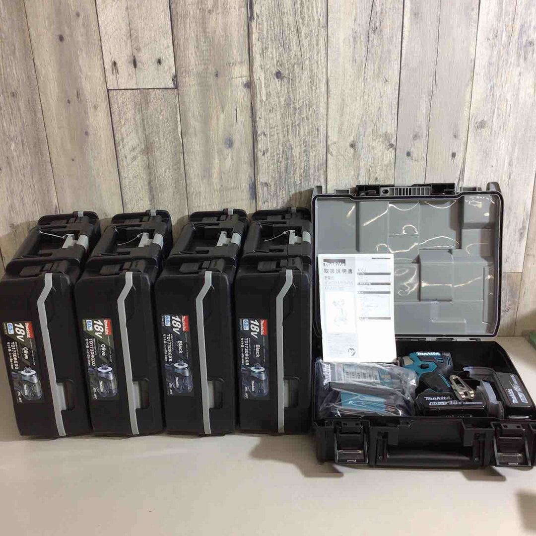 【未使用品】マキタ(makita) コードレスインパクトドライバー TD173DRGX TD173DRGXB TD173DRGXO 5台セット 青 ブルー 黒 ブラック オリーブ【戸田店】