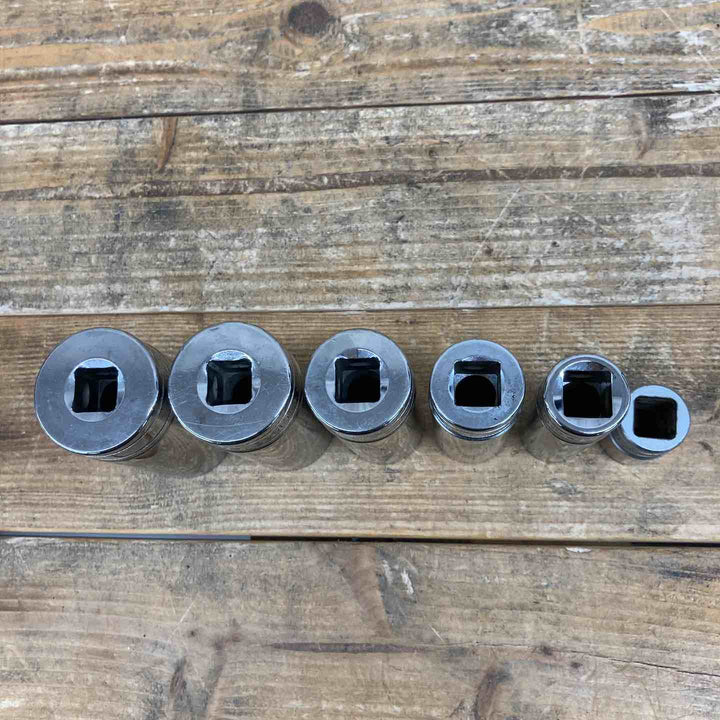 【中古品】 スナップオン(Snap-on) インチ ソケットまとめ S381、S361、S301、S261、TS221、SW221 6個セット 3/8 ディープ ショート 【東大和店】