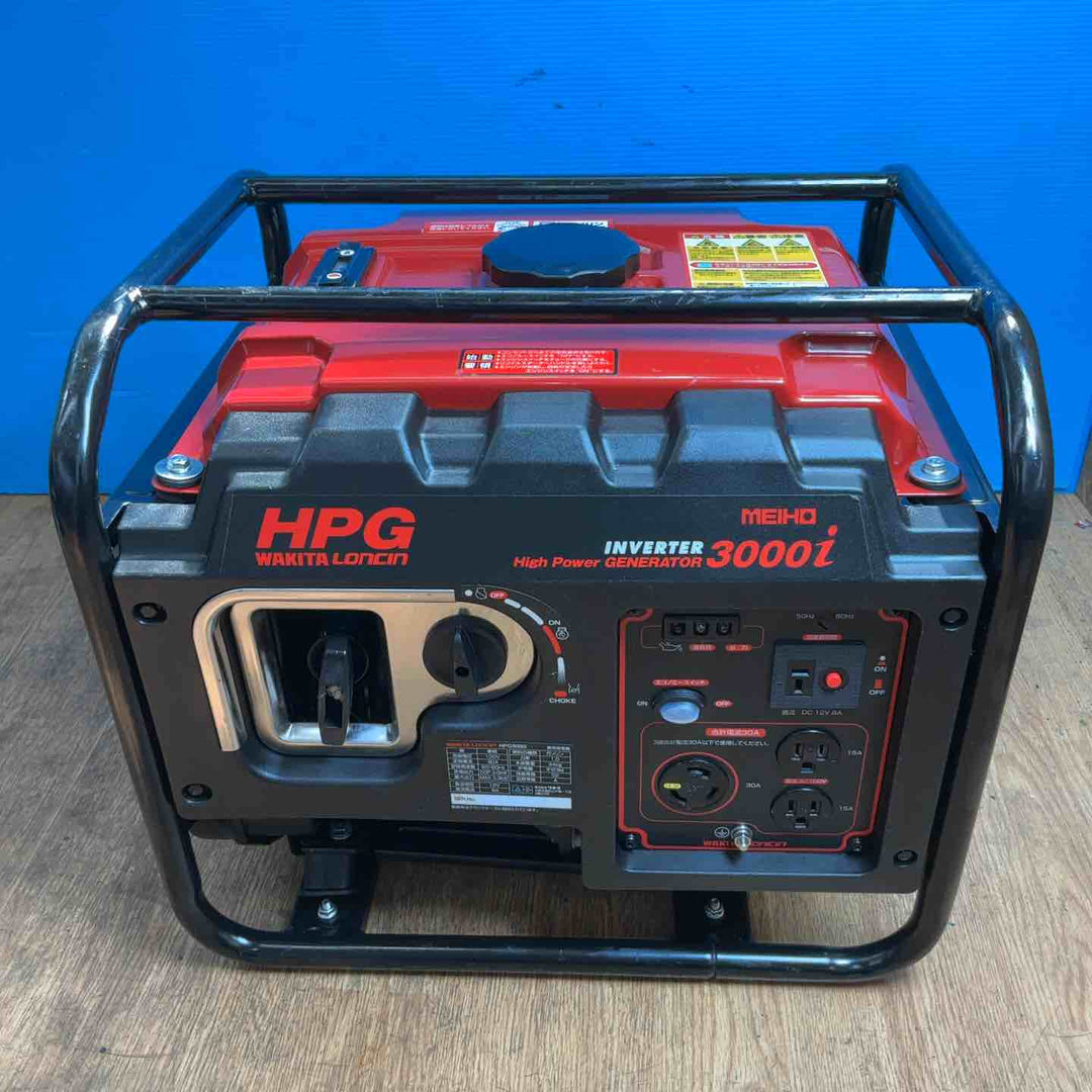 【店頭受取り限定】ワキタ(MEIHO) インバーター式ガソリン発電機 HPG3000i ★動作良好◎キャブレター洗浄済！【岩槻店】