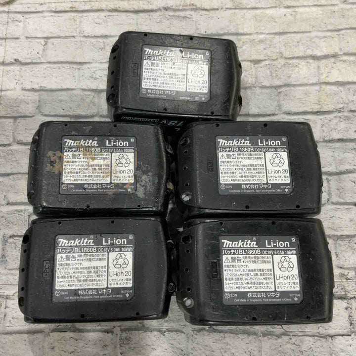 【現状品】②★マキタ(makita) リチウムイオンバッテリー 18V/6.0Ah BL1860B 10個セット 保証なし【川口店】