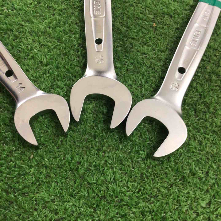 中古美品 ■TONE 首振ラチェットめがねレンチセット 10pcs〔品番:RMF100〕