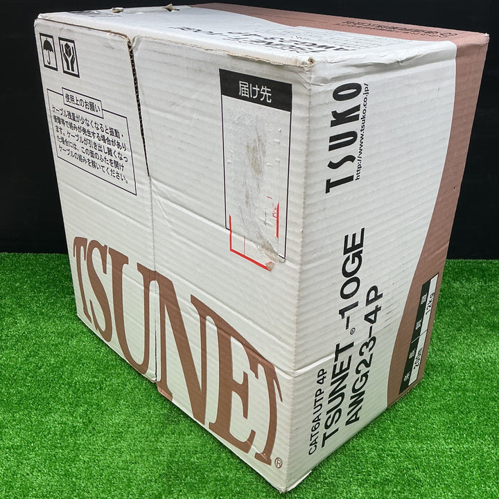 【未使用品】通信興業 LANケーブル CAT6A TSUNET-10GE AWG23-4P 200m【電材館越谷店】
