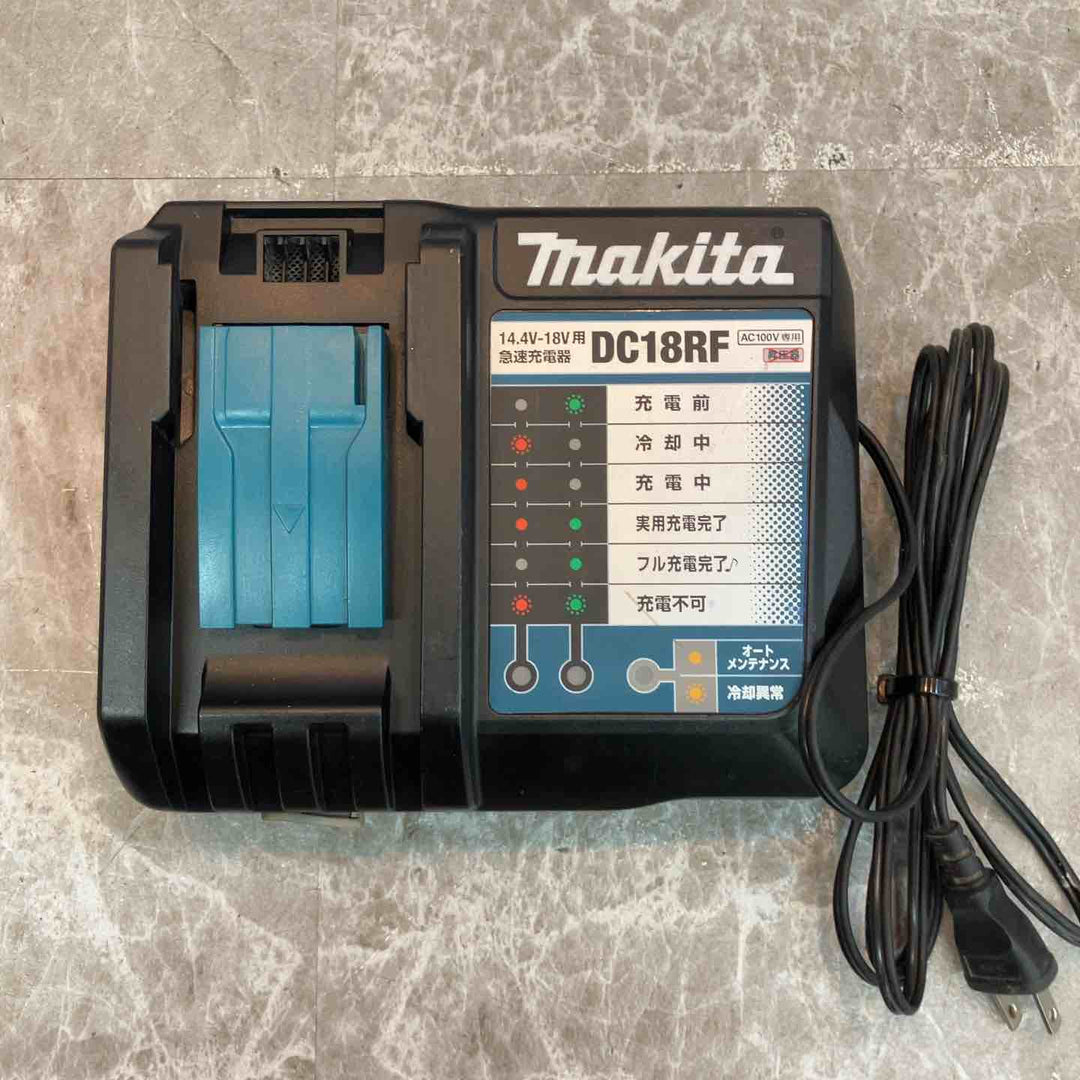 【中古品】マキタ 純正 18V 6.0Ah バッテリー BL1860B×2個 (充電20回/22回) + 急速充電器 DC18RF 計3点セット まとめ makita【八潮店】